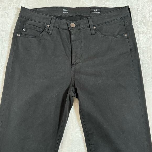 AG Adriano Goldschmied Prima Mid Rise Cigarette Jeans in Black Women’s Size 27 - Picture 1 of 7